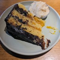 Jaffa cake, tastes exactly like the orangey bit of a Jaffa cake at Wholesome Junkies in Manchester