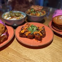 Sticky glazed Korean tofu  at Wholesome Junkies in Manchester