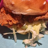 Chicken sandwich at Wholesome Junkies in Manchester