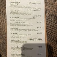 Lunch menu 6/12/24 at Wholesome Junkies in Manchester