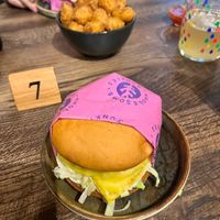 Classic burger with gluten free bunn recently  at Wholesome Junkies in Manchester