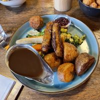 Brilliant roast (loved the ‘honey’ glazed sausages)  at Wholesome Junkies in Manchester