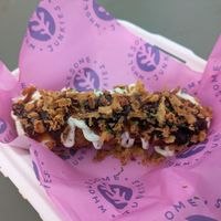 Truffle corndog at VCO 2025 at Wholesome Junkies in Manchester