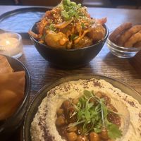 Kimchi cheese tots  at Wholesome Junkies in Manchester