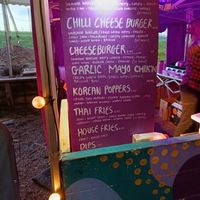 Pop up menu at Wholesome Junkies in Manchester