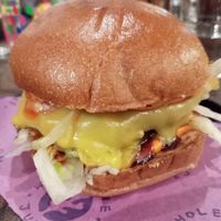 Kimchi burger at Wholesome Junkies in Manchester