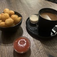 Coffee & hash brown bites   at Wholesome Junkies in Manchester