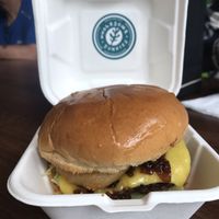 Delicious burger! at Wholesome Junkies in Manchester