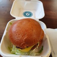 Beef less burger at Wholesome Junkies in Manchester