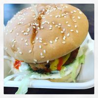 KFC burger  at Wholesome Junkies in Manchester