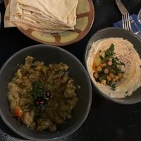 Baba Ganoush & Hummus   at Le Daily Syrien Veggie in Paris