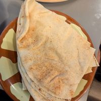 Flatbread that came with the mixed plate at Le Daily Syrien Veggie in Paris