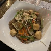 Tofu with rice noodles  at 929 Kitchen & Bar in Columbia