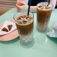 Strong Iced Coffees with a little treat to try at The Lala in Vienna