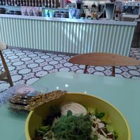Caesar salade and super food crackers at The Lala in Vienna