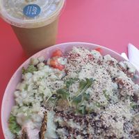 Salad and smoothie at The Lala in Vienna