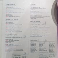Menu at The Lala in Vienna