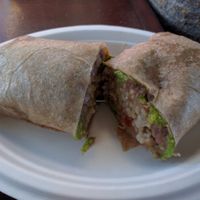 bean, rice and guacamole burrito at The Stand Natural Foods in Laguna Beach