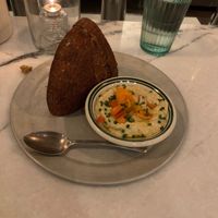 Fresh bread with hummus dip!  at Bungalow by Middle Brow in Chicago