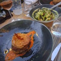 Vegan moussaka with avocado salad at Avocado in Crete