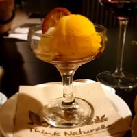 Mango sorbet at Avocado in Crete