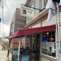 Had outside seating as well as indoor seating  at Moon Light Cafe in New Paltz