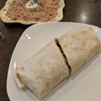 Supreme falafel wrap and foul moudamas at Moon Light Cafe in New Paltz