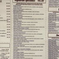 Menu  at Sam's in Joshua Tree