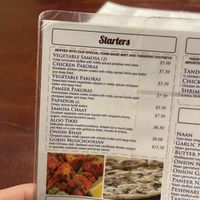 Menu  at Sam's in Joshua Tree