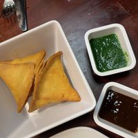 Vegetable samosas   at Sam's in Joshua Tree