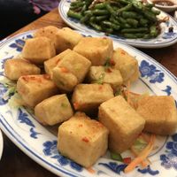 golden tofu  at Shanghai Yuen Vegetarian in Macau
