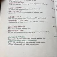 Menu 4 at Monsoon Bar & Kitchen in Hanoi