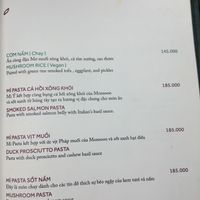 Menu 5 at Monsoon Bar & Kitchen in Hanoi