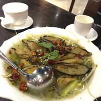sour salty fish  at Sum Yuen Buddhist Vegetarian Restaurant in Macau