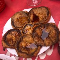 Eggplant with palm honey - Berenjenas con miel de palma at La Casa Creativa / Bar Terraza Pedro in La Gomera