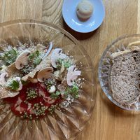 Beetroot vegan carpaccio.  at Fino in Gdansk