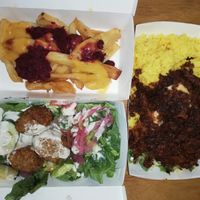 Chili cheese fries, falafel salad and chorizo rice bowl at Planted - Cloud Kitchen in Metro Manila