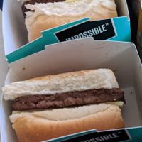 Impossible sliders. I added Chao cheese to it, so please note that is not an option at the restaurant. (Cropped out other items in group order that are not vegan) at White Castle  in Centereach