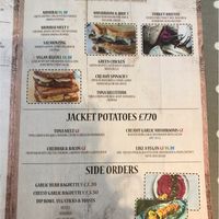 Menu (September 2019) at Gingers Welsh Bakery in Haverfordwest