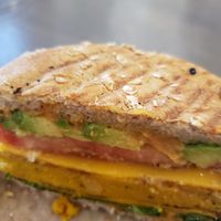 Vegan breakfast sandwich at Cloveberry in Sparta