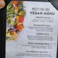 Very clear vegan menu was much appreciated! at Marco's Coal-Fired - Ballpark in Denver