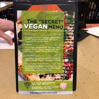 The Secret Vegan Menu  at Marco's Coal-Fired - Ballpark in Denver