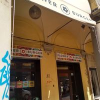 Outside at Flower Burger in Bologna