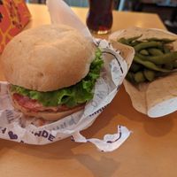 Gluten free cherry bomb with edamame at Flower Burger in Bologna