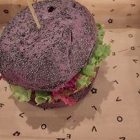 Colorful burgers at Flower Burger in Bologna