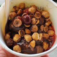 Vegan sundae at Rain or Shine Ice Cream in Vancouver