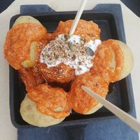 Patatas con mojo Picón at L'Espurna in Olot