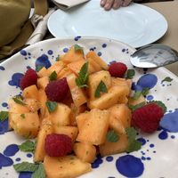 Mint and lemon salad  at L'Espurna in Olot