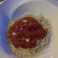 Tomato pasta at Perla Real Inn in Saboga