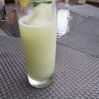 Great frozen lemonade at Perla Real Inn in Saboga